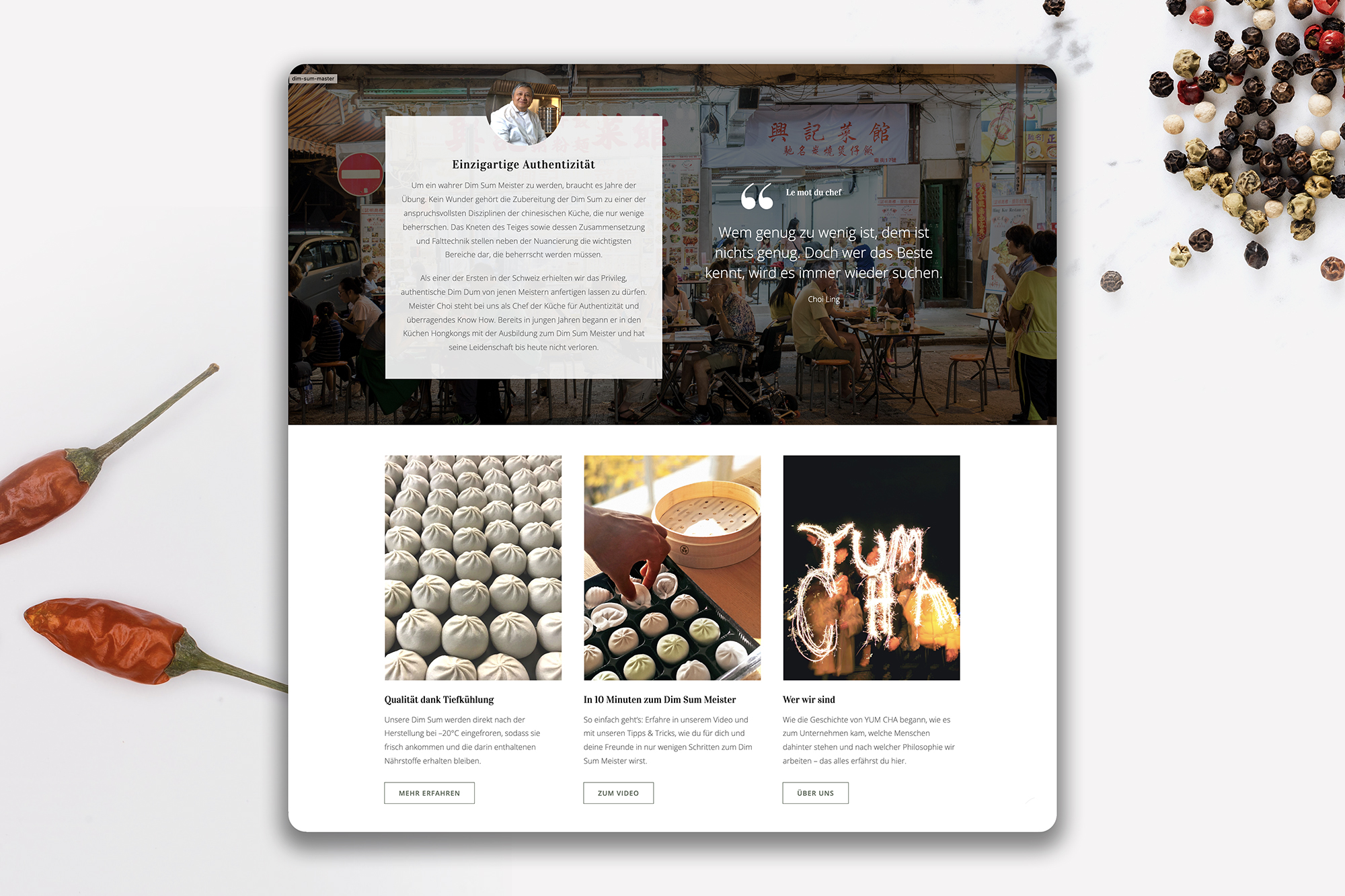 Webdesign – YUM CHA Webdesign - YUM CHA